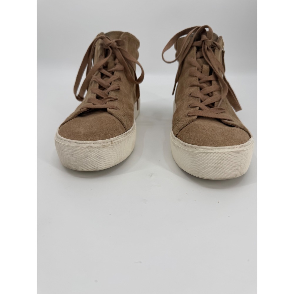 UGG Olive Chestnut Brown Suede High Top Side Zip Sneakers 1105370 Womens 9.5 - Picture 3 of 9
